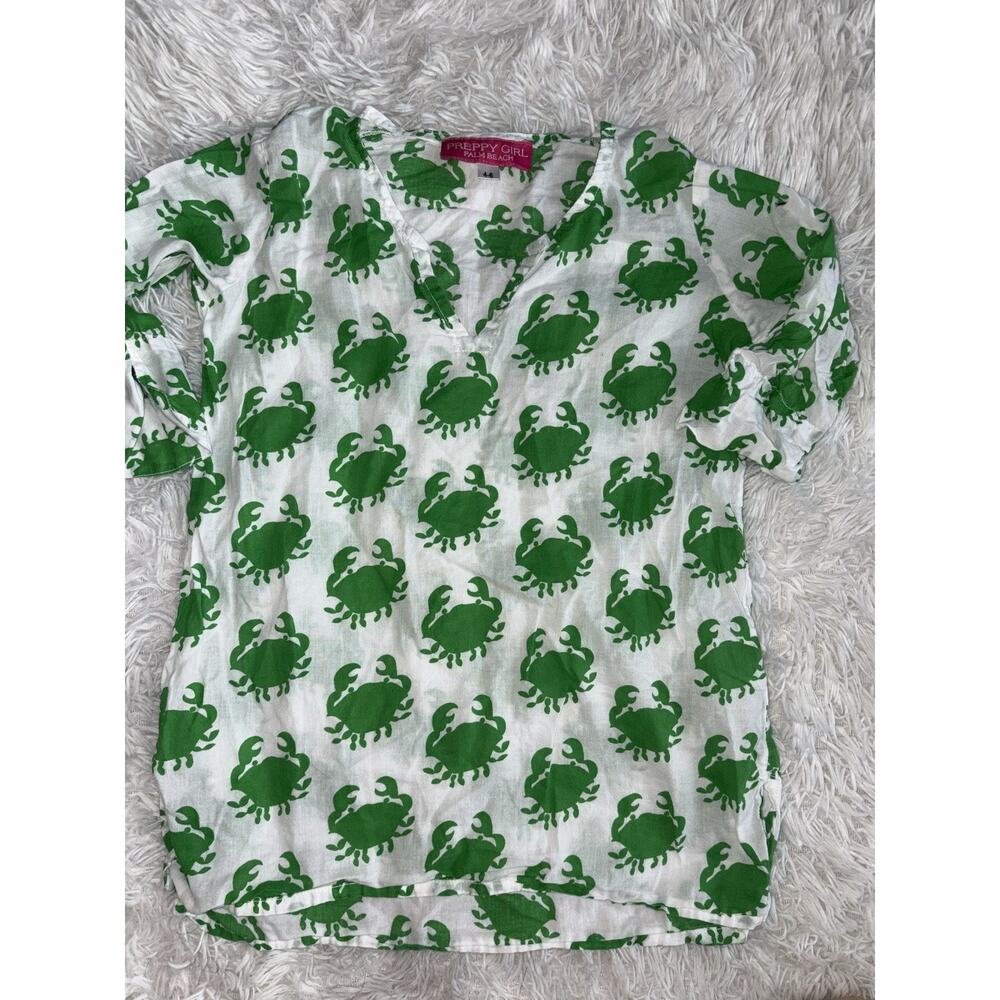 Preppy Girl Palm Beach Girls Sz. 4/6 Green Design Tunic/dress. Adorable